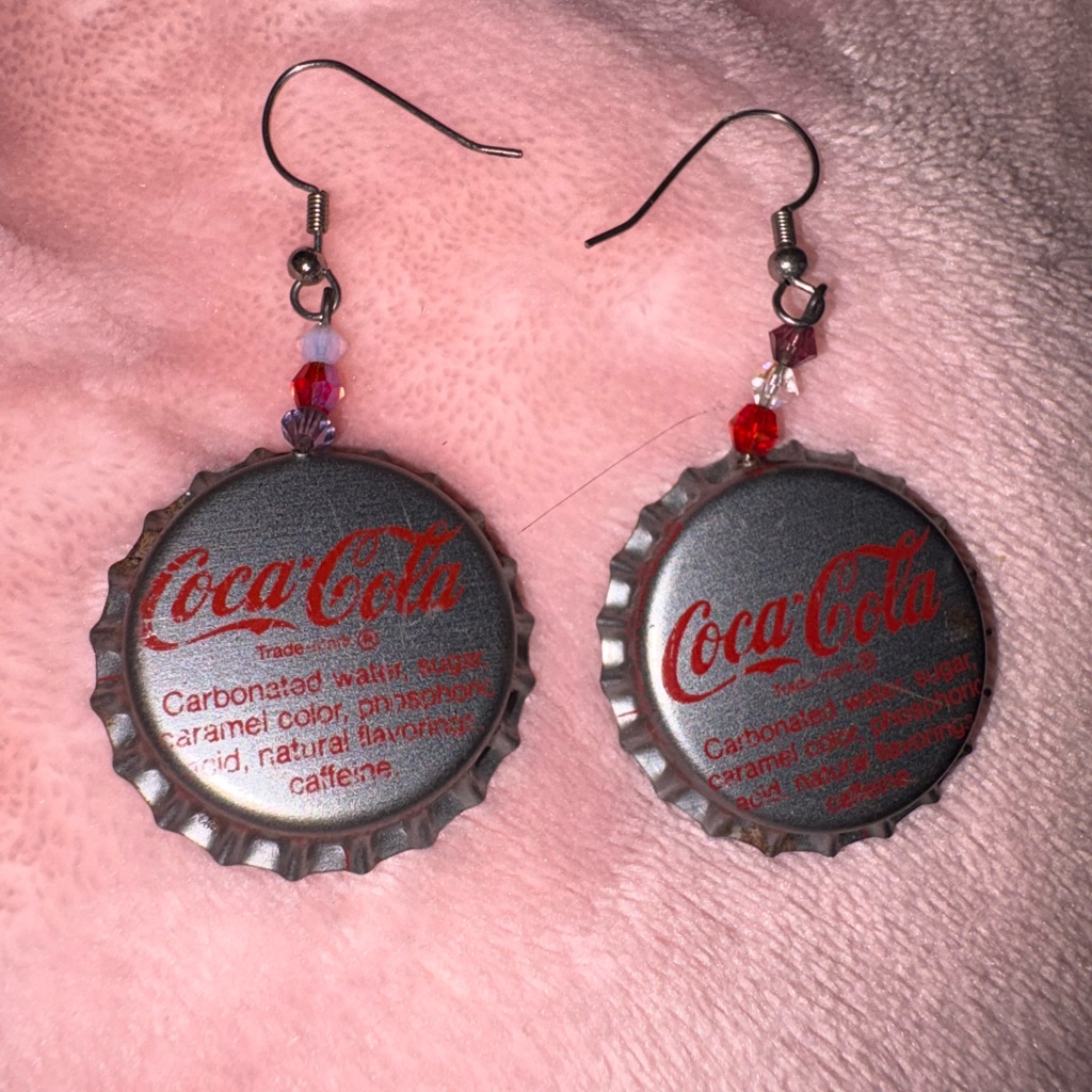 Y2k Coca-Cola Bottle Cap Earrings